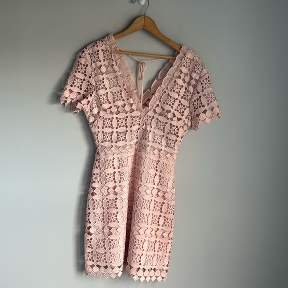 Sandro Paris Manureva Pink Lace Dress 6 - Picture 2 of 15